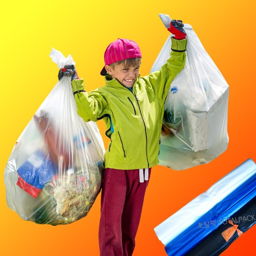 뜯어쓰는 재활용 비닐 쓰레기봉투 소형 47x60cm 100매